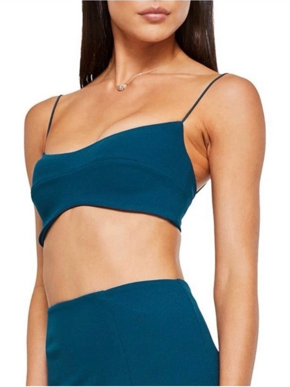 Nookie Maia Crop Top In Teal Size small NWT strap top